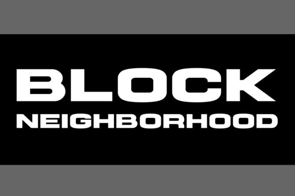 Block Neighborhood: A Bold Sans Serif Font for Modern Branding Projects