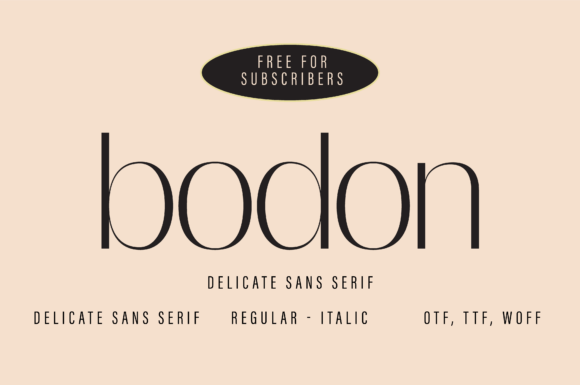 Bodon: A High-Contrast Sans Serif for Elegant Branding