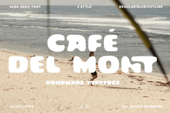 Cafe Del Mont: A Bold Handwritten Sans Serif Font for Crafters and Makers