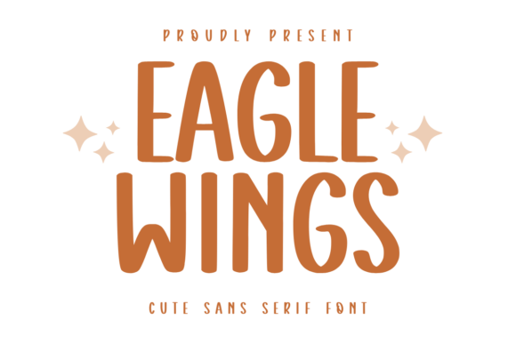 Eagle Wings: A Festive Sans Serif Font for Holiday Craft Designs