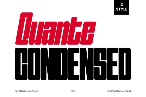 Quante Condensed: A Bold Sans Serif Font for Striking Editorial Design