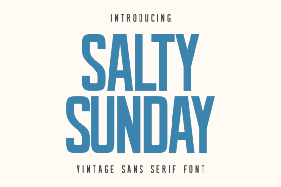 Salty Sunday: A Bold Sans Serif Font for Editorial Design