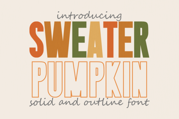 Sweater Pumpkin: A Cozy Fall Font for Handmade Labels, Invitations, and Seasonal Merchandise