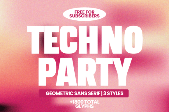 Techno Party: A Geometric Sans Serif Font for Bold Maker Designs