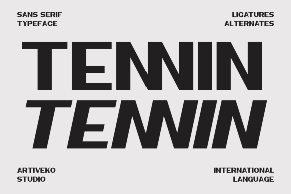 Tennin: A Clean Sans Serif Font for Crafters and Product Designers