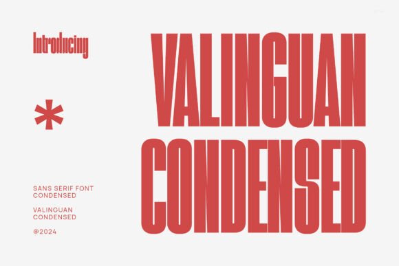 Valinguan Condensed: A Modern Sans Serif Font for Clean Editorial Design